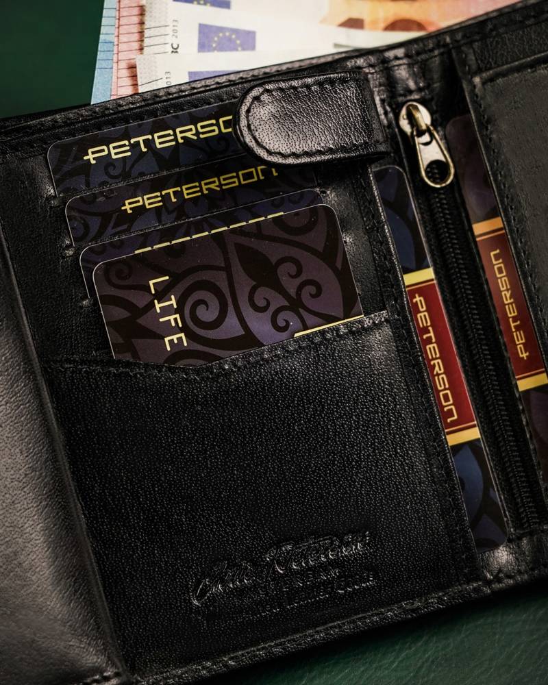 Leather wallet RFID PETERSON PTN 317-P