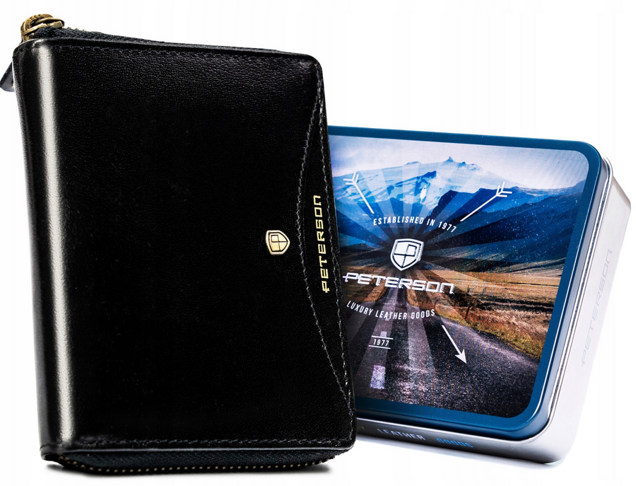 Leather wallet RFID PETERSON PTN 340.01