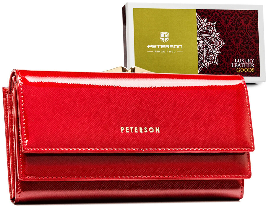 Leather wallet RFID PETERSON PTN 421028-SAF