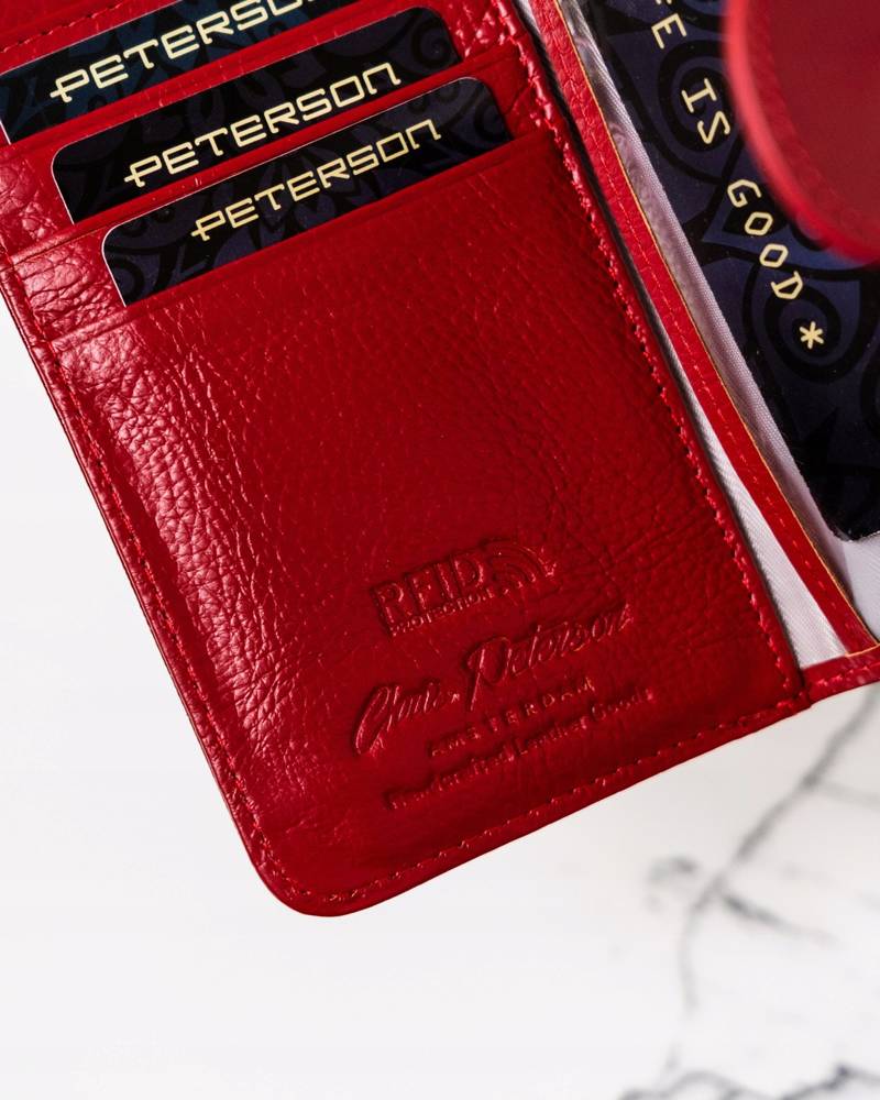Leather wallet RFID PETERSON PTN 425214-SH
