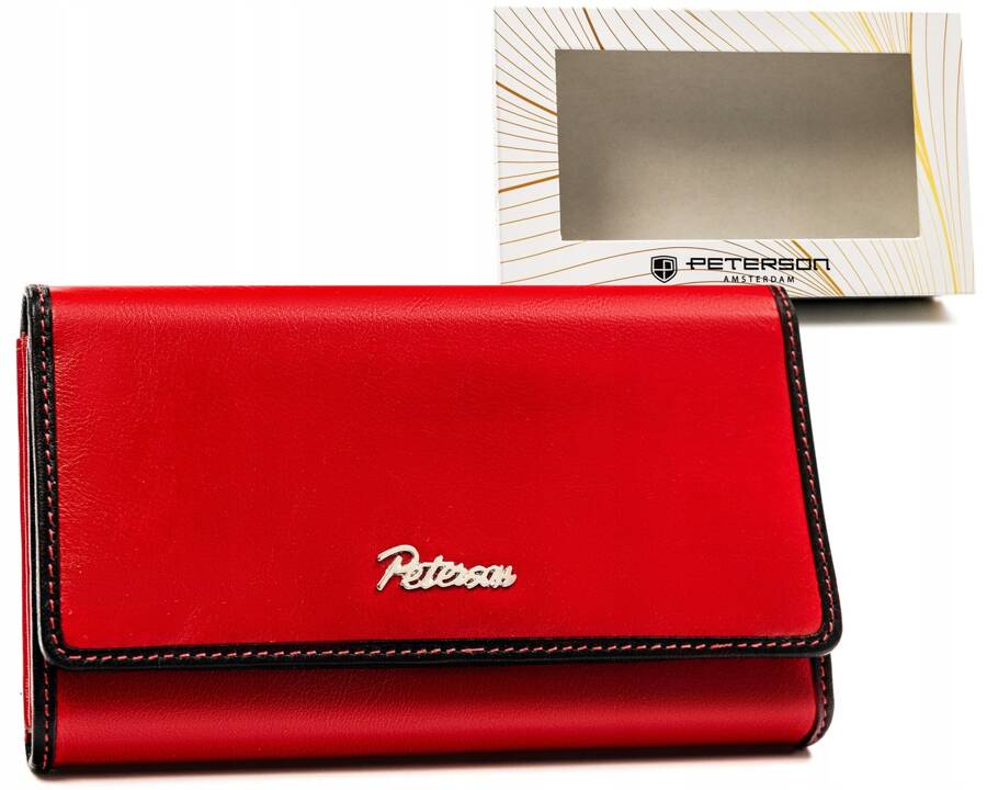 Leather wallet RFID PETERSON PTN KA-24