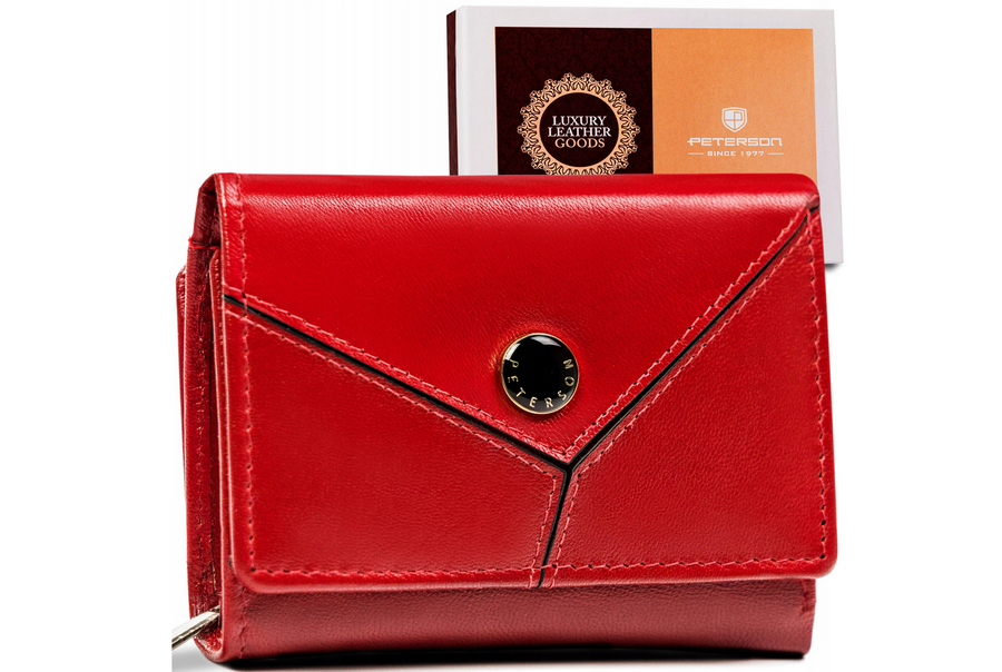 Leather wallet RFID PETERSON PTN RD-02-GCL-Y