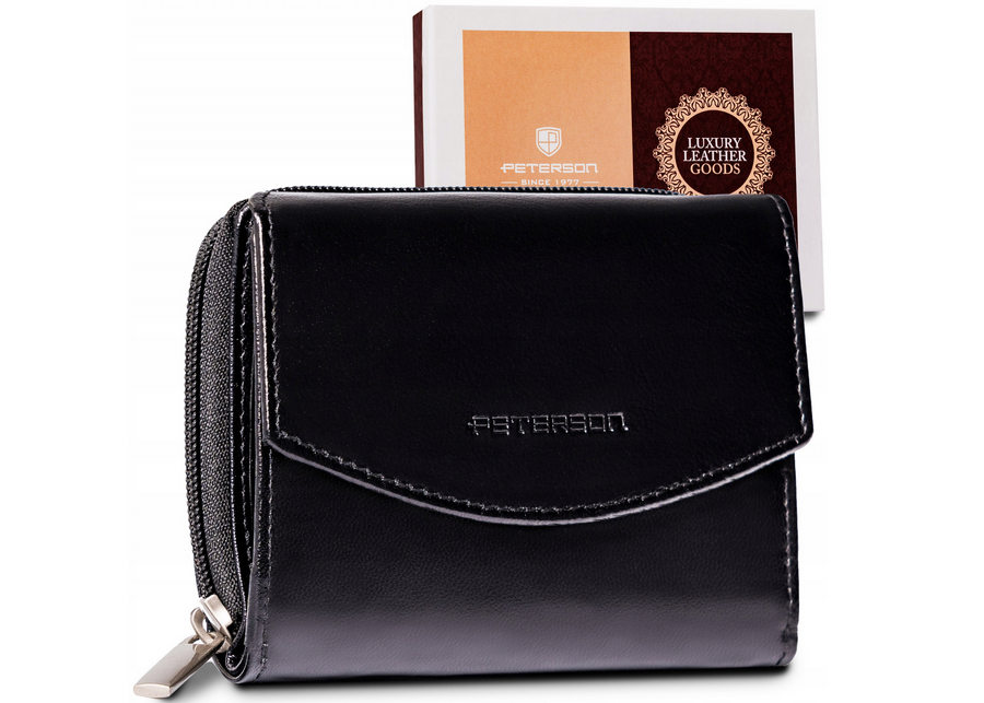 Leather wallet RFID PETERSON PTN RD-29-GCL