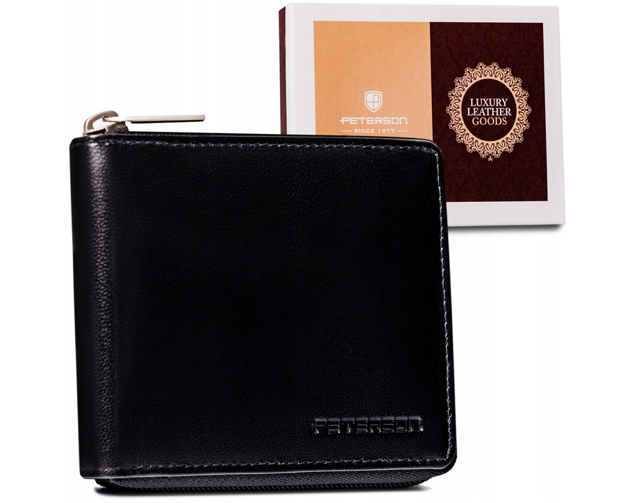 Leather wallet RFID PETERSON PTN RD-30-GCL