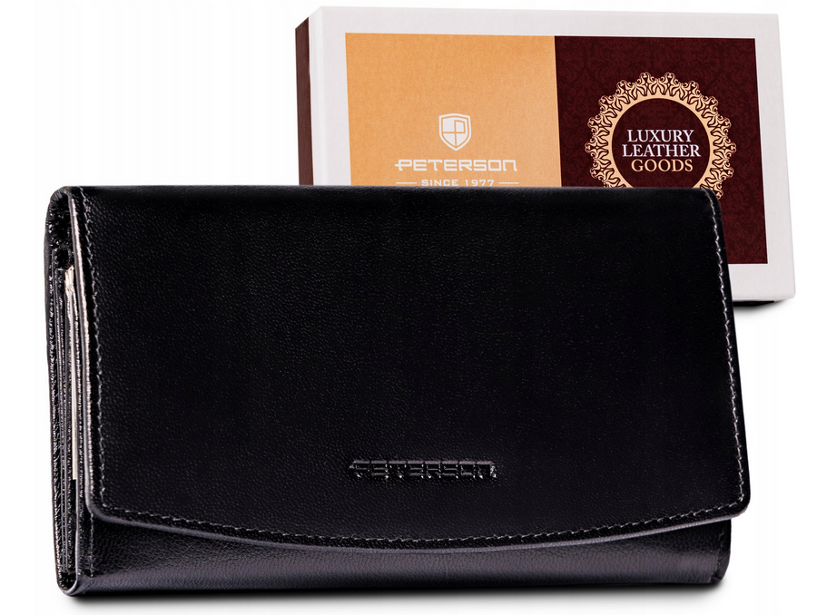 Leather wallet RFID PETERSON PTN RD-31-GCL