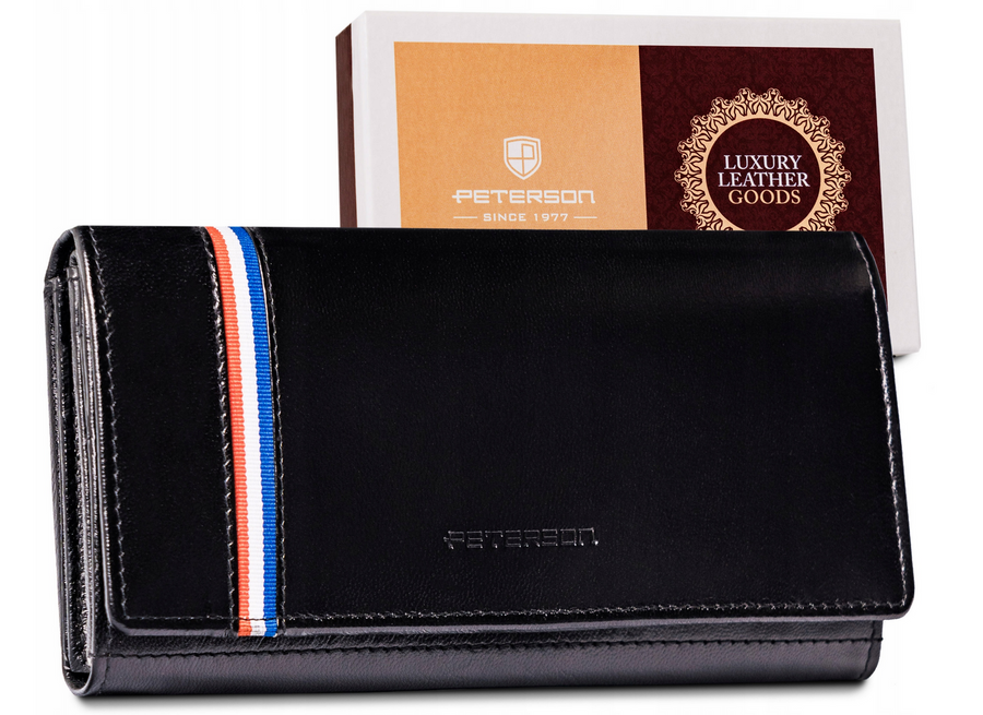 Leather wallet RFID PETERSON PTN RD-32-GCL-A