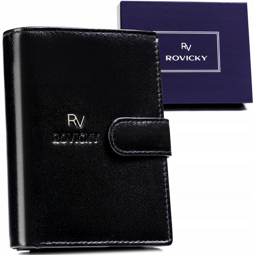 Leather wallet RFID ROVICKY RV-75699-9-L-BCA