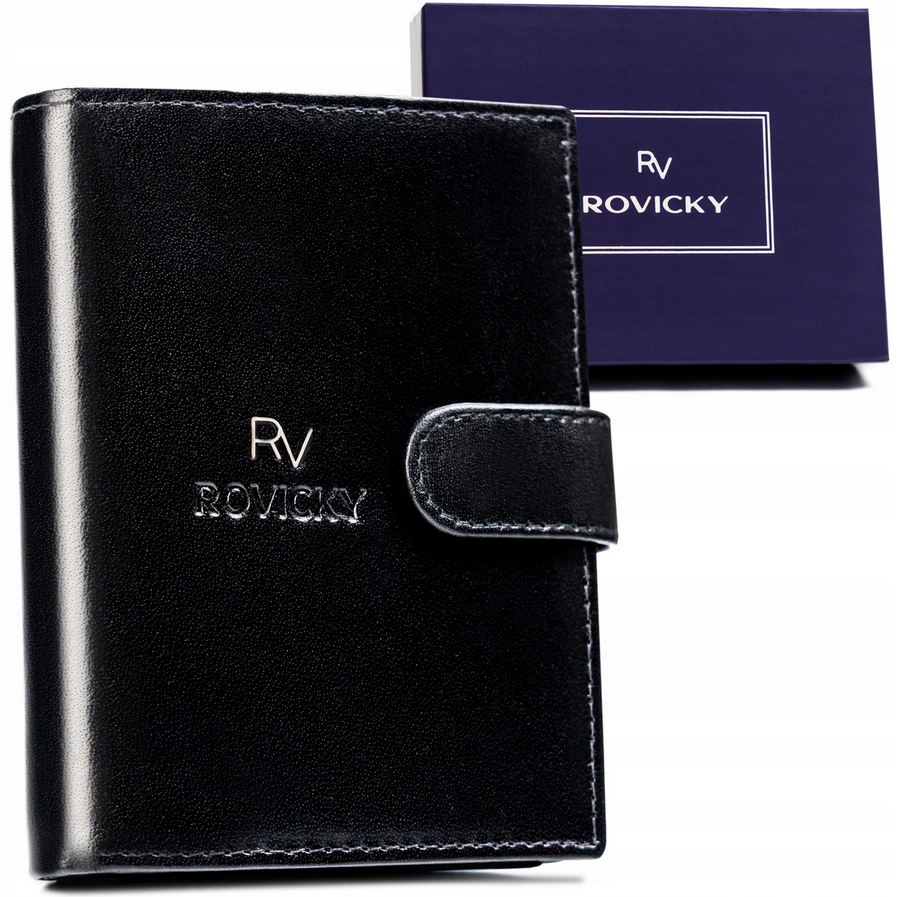 Leather wallet RFID ROVICKY RV-7680277-L-BCA