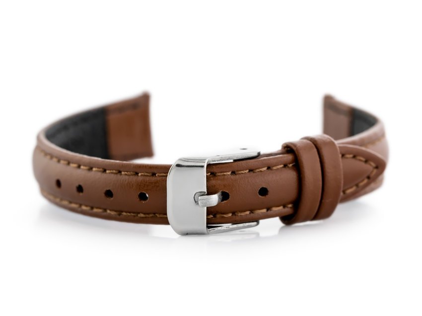 Leather watch strap - CASIO - camel - 12mm