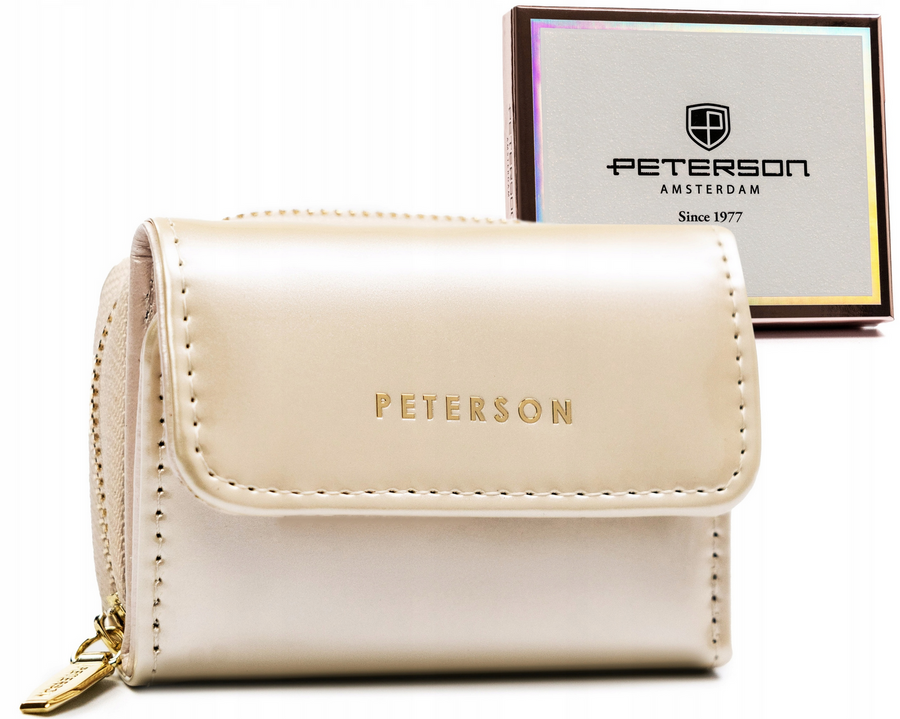 Leatherette wallet RFID PETERSON PTN 011-LAK