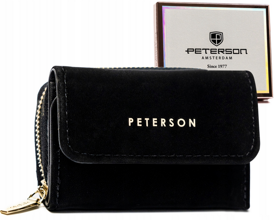 Leatherette wallet RFID PETERSON PTN 011-WEI