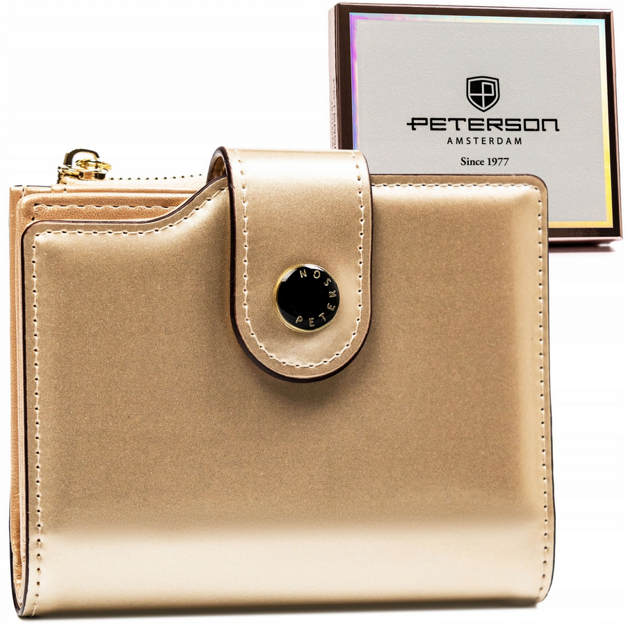 Leatherette wallet RFID PETERSON PTN 012-LAK