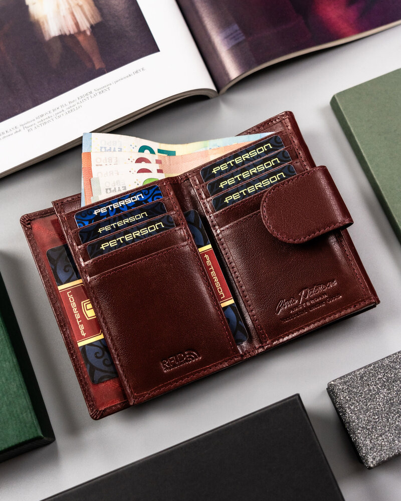 Leather's wallet RFID PETERSON PTN 70-BO