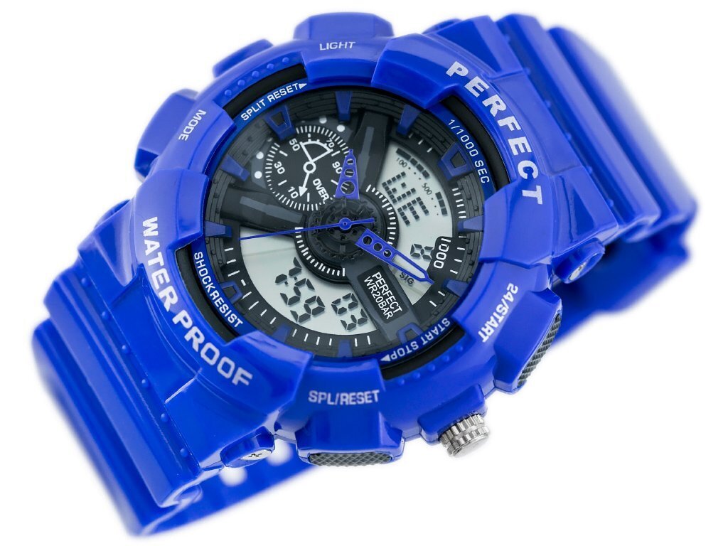 MEN'S PERFECT SHOCK WATCH (zp219e) - blue