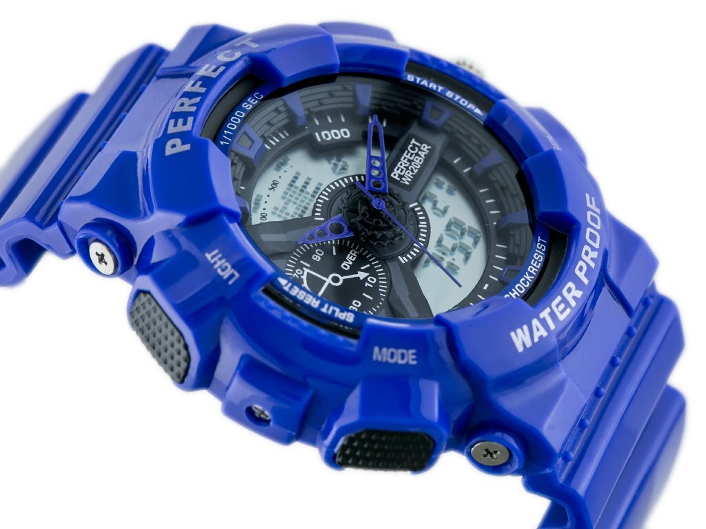 MEN'S PERFECT SHOCK WATCH (zp219e) - blue