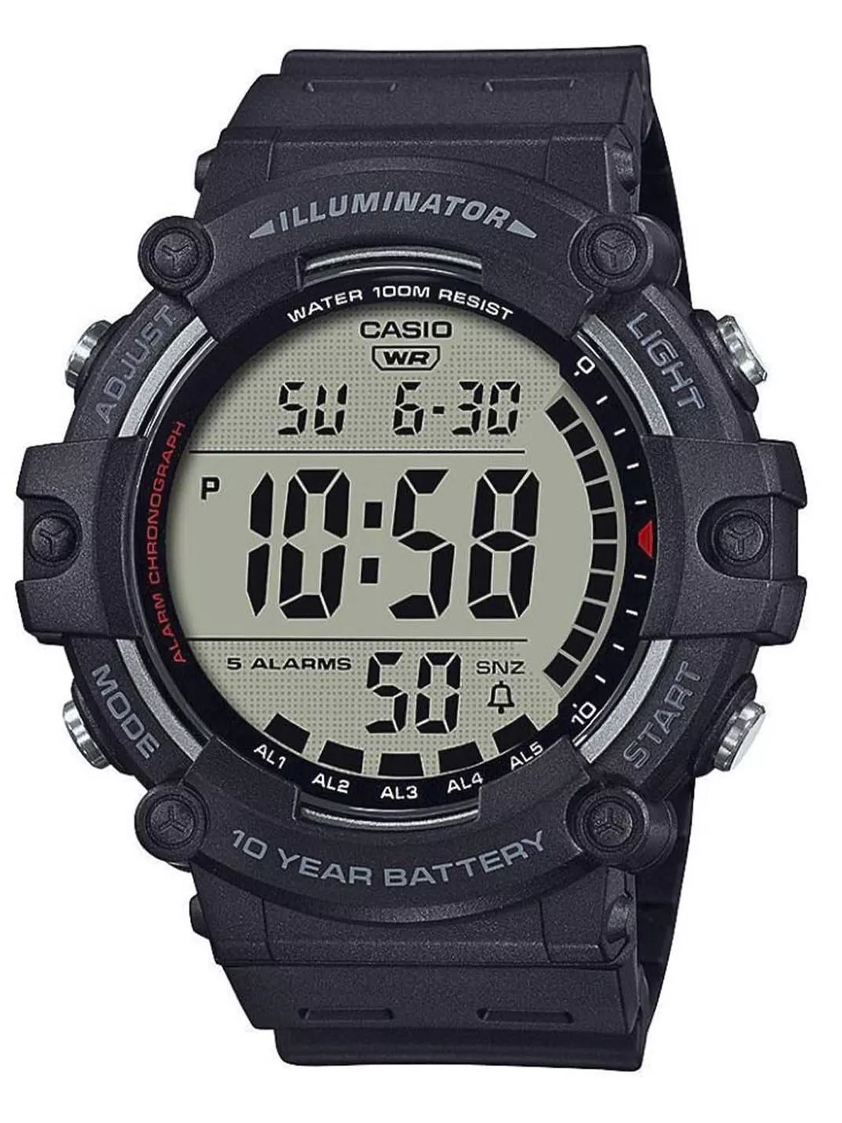 MEN'S WATCH CASIO SPORT ILLUMINATOR AE-1500WH-1A+ BOX