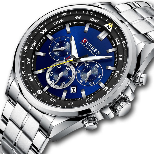 MEN'S WATCH CURREN 8399 (zc016b) - CHRONOGRAPH + BOX