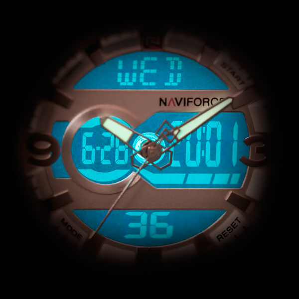 NAVIFORCE MEN'S WATCH - NF9097 (zn043e) - brown/rosegold