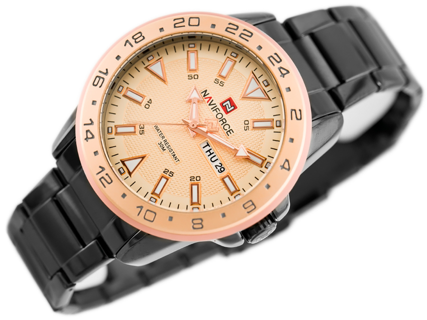 NAVIFORCE MEN'S WATCH - NF9109 (zn064e) - rosegold/black