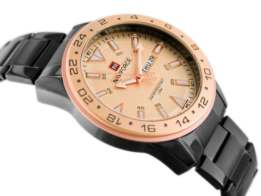 NAVIFORCE MEN'S WATCH - NF9109 (zn064e) - rosegold/black