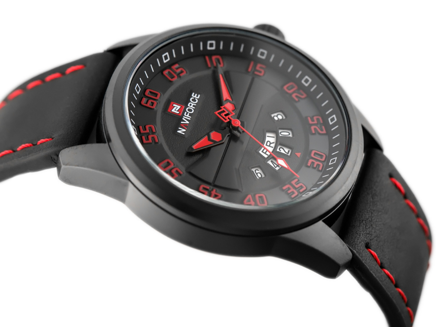 NAVIFORCE MEN'S WATCH - NF9124 (zn055e) + BOX - black/red