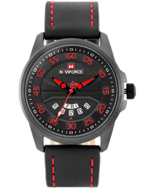 NAVIFORCE MEN'S WATCH - NF9124 (zn055e) + BOX - black/red