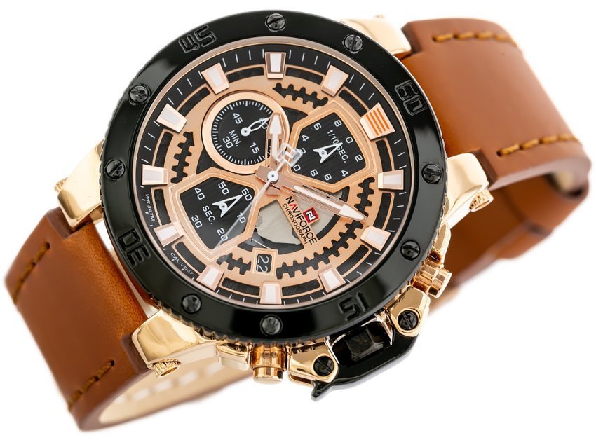 NAVIFORCE MEN S WATCH NF9159 zn105d BOX BRONZE Rose gold Mens Brand Naviforce Mens Style Sports Mens Style Casual Mens Style