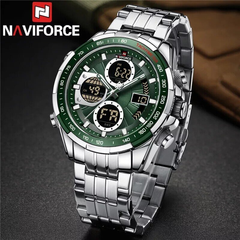 NAVIFORCE MEN'S WATCH NF9197S S/S/GN + BOX