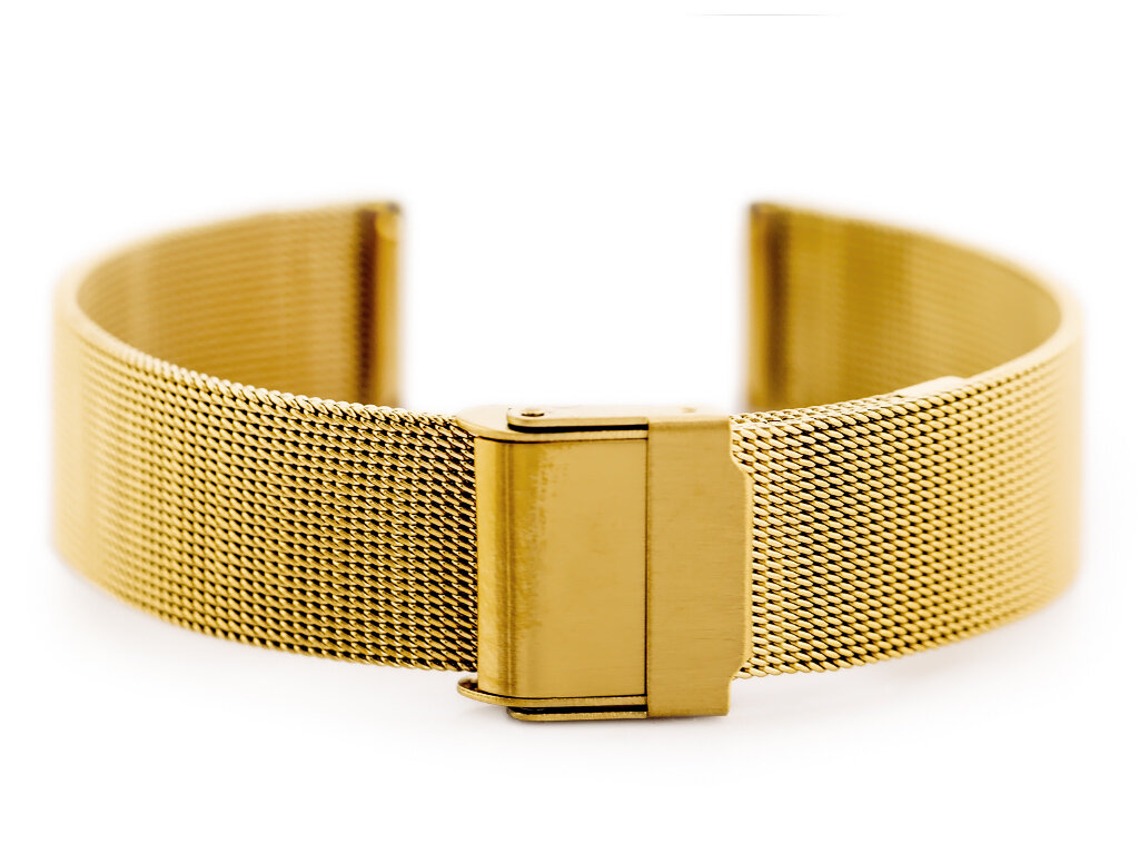 Pacific 04E bracelet - HQ mesh - gold 18mm