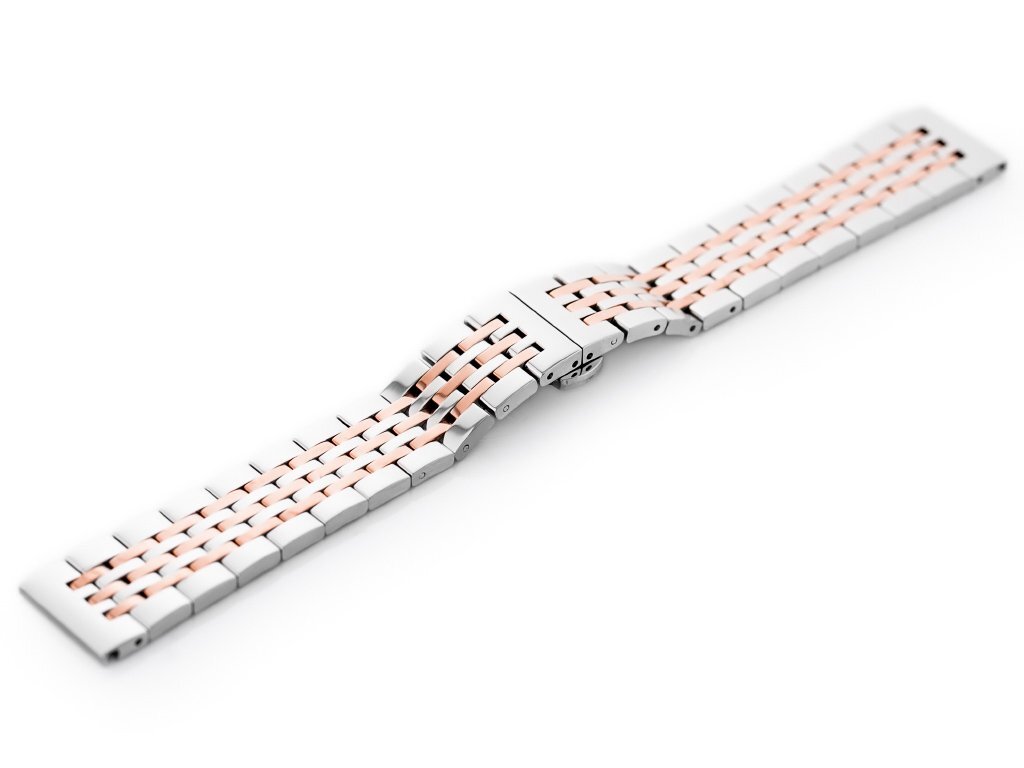 Pacific Model 4 silver rose gold 18mm bracelet