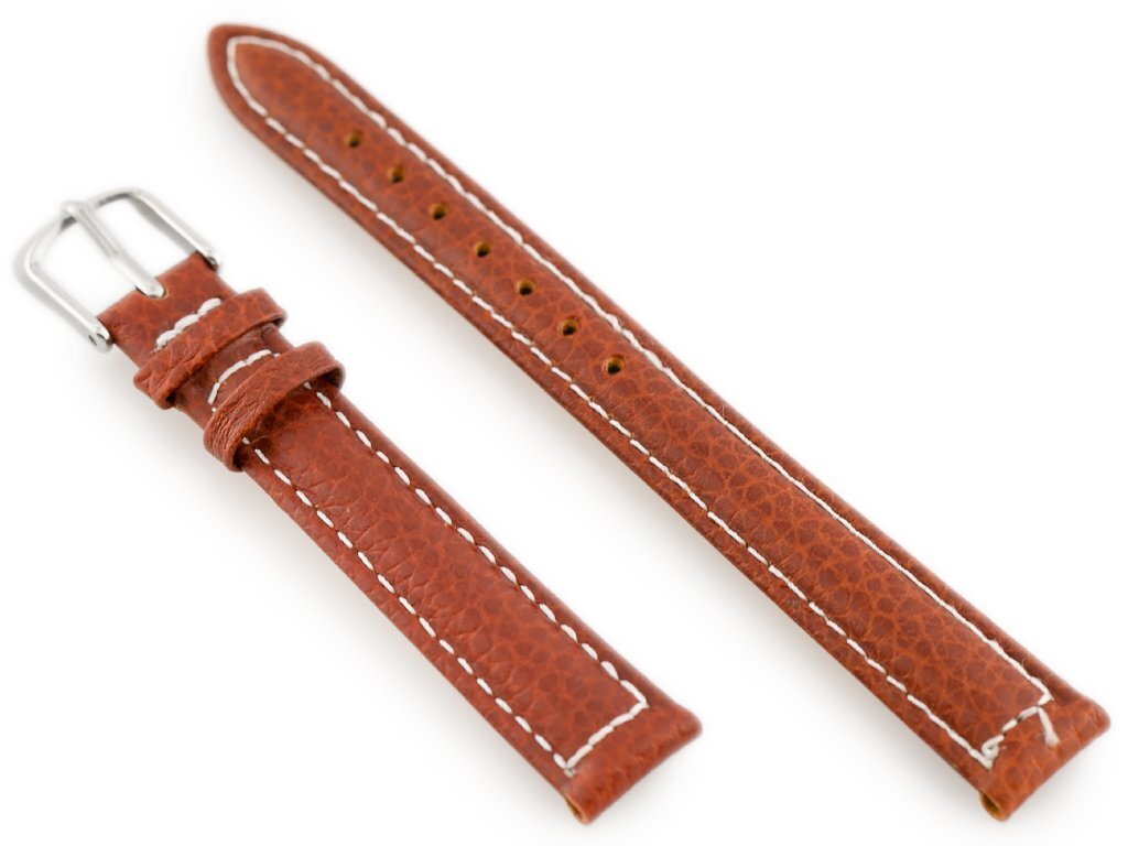 Pasek skórzany do zegarka W71 - brązowy - 16mm