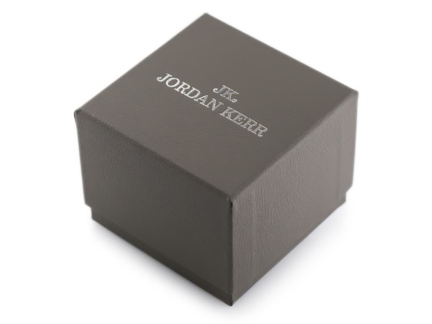 Prezentowe pudełko na zegarek - JORDAN KERR - szare/srebrne