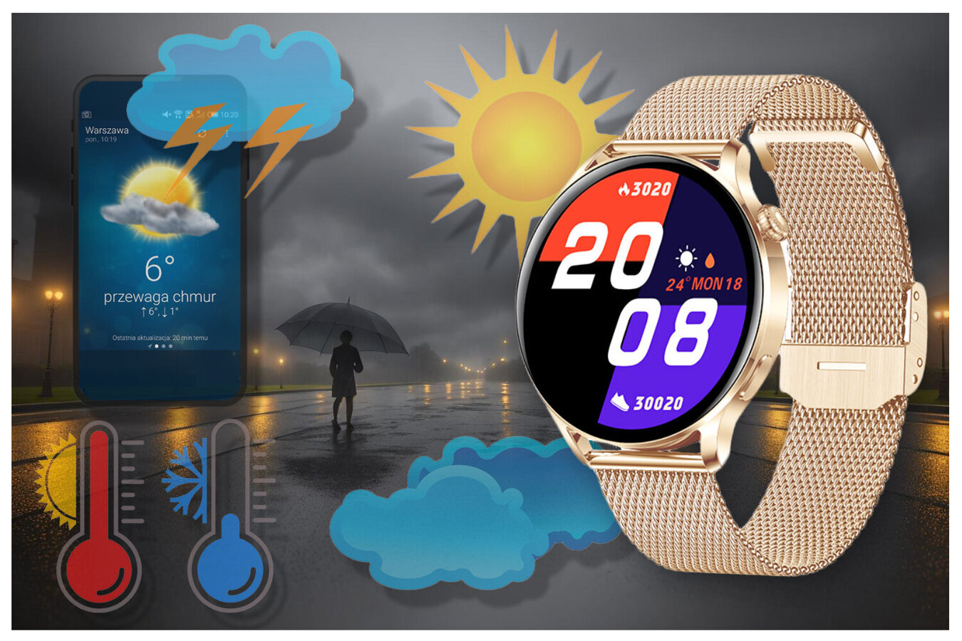 SMARTWATCH FOR WOMEN Rubicon RNCE81 - CONNECTIONS, PULSOKSYMETER (sr045b)