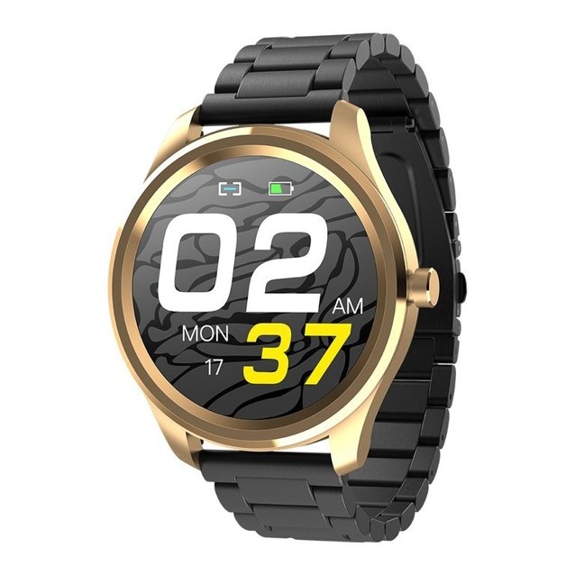 SMARTWATCH MĘSKI G. Rossi SW012-4 gold/black + dodatkowa BRANSOLETA (sg007d)