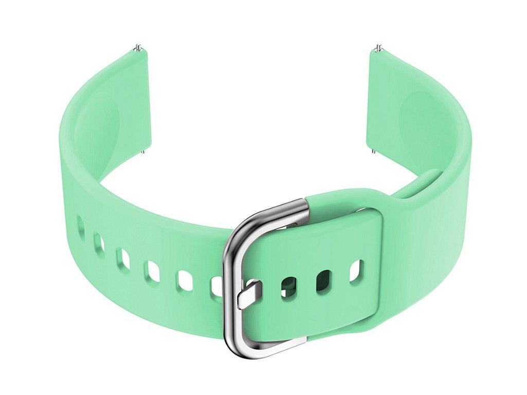 U01 smartwatch rubber strap - mint/silver - 18mm