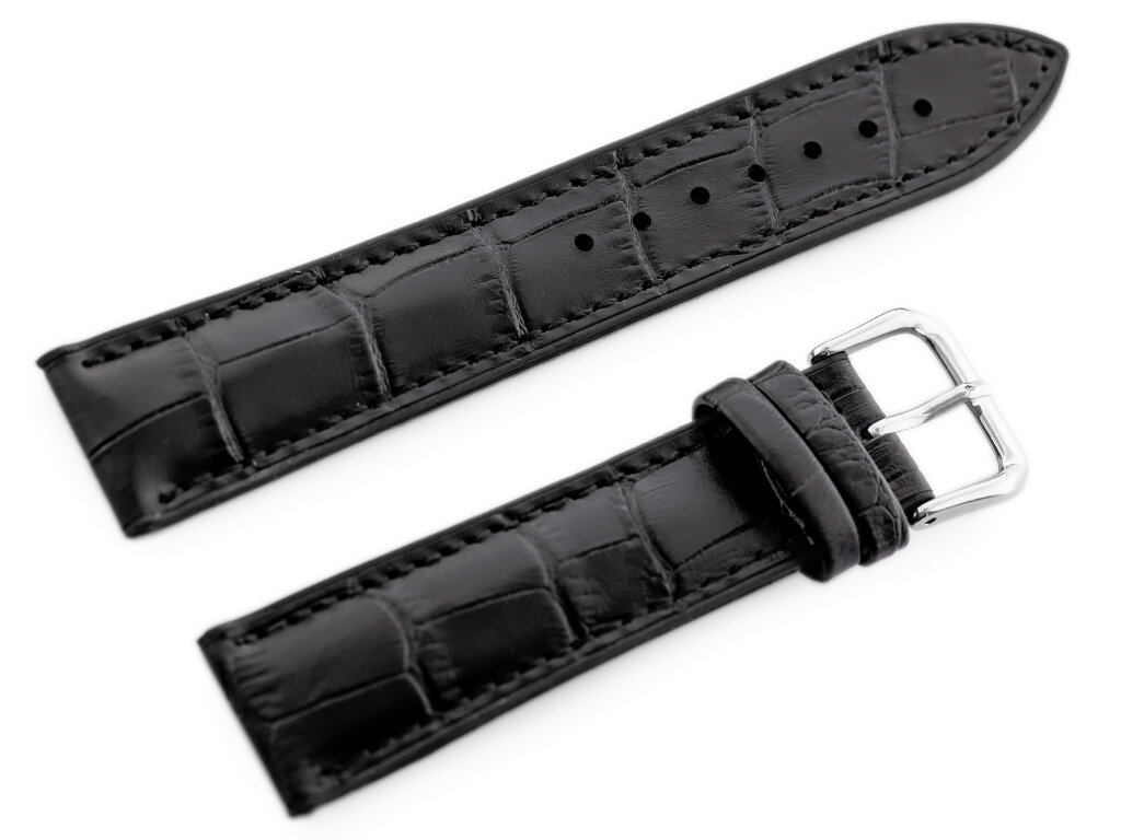 U18 rubber watch strap - black - 20mm