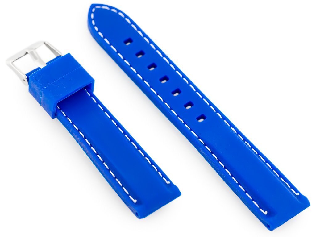 U20 rubber watch strap - blue 18mm