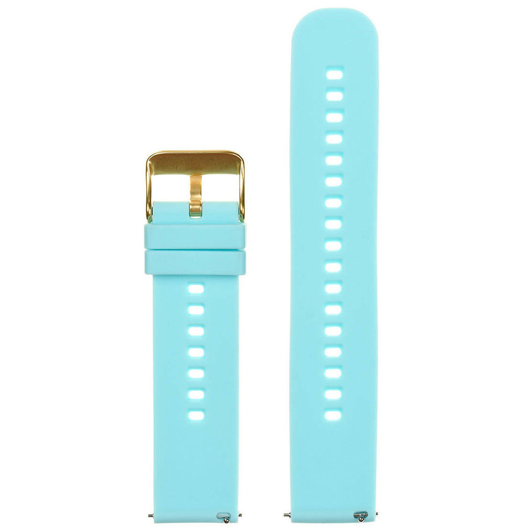 U27 rubber watch strap - blue/gold - 20mm