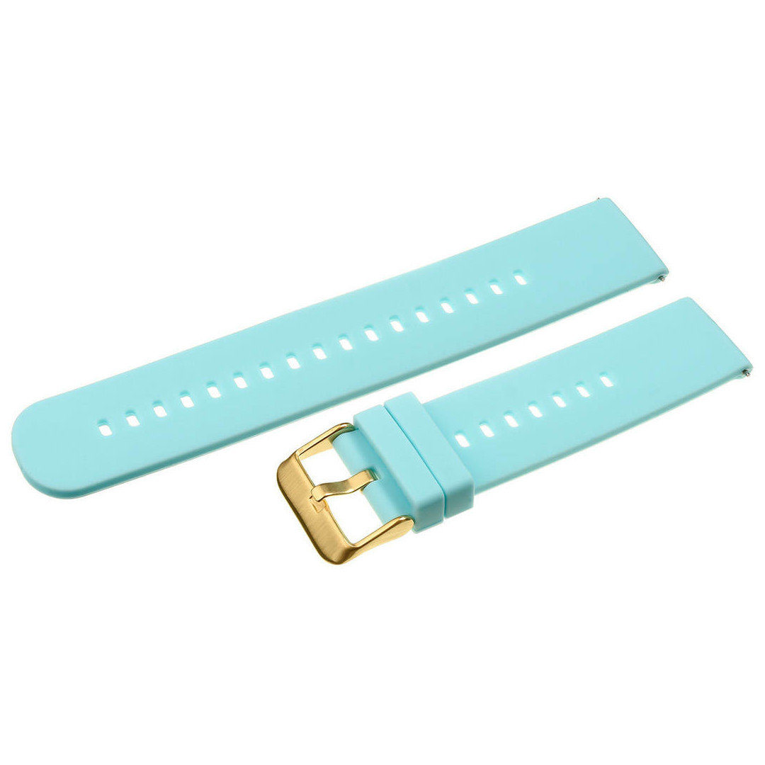 U27 rubber watch strap - blue/gold - 22mm