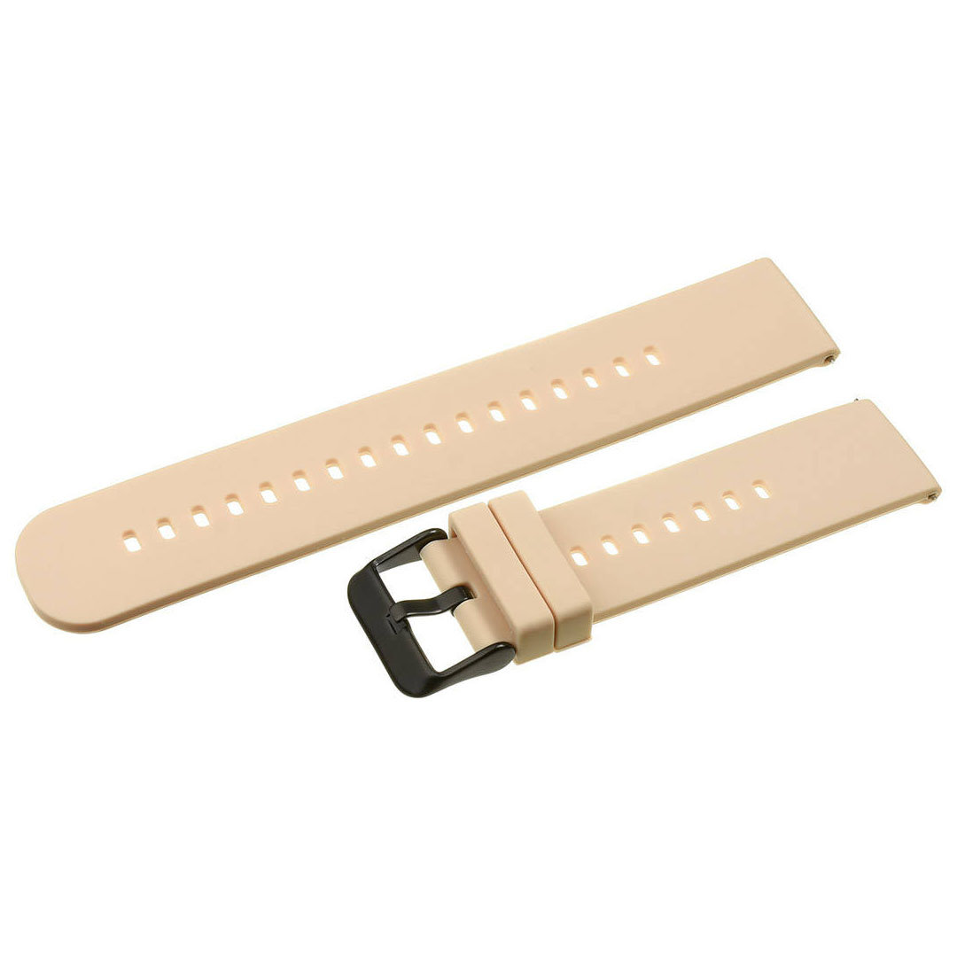 U27 rubber watch strap - cream/black - 18mm