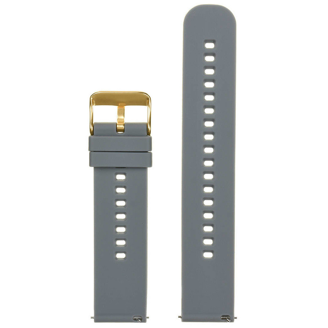 U27 rubber watch strap - dark gray/gold - 20mm