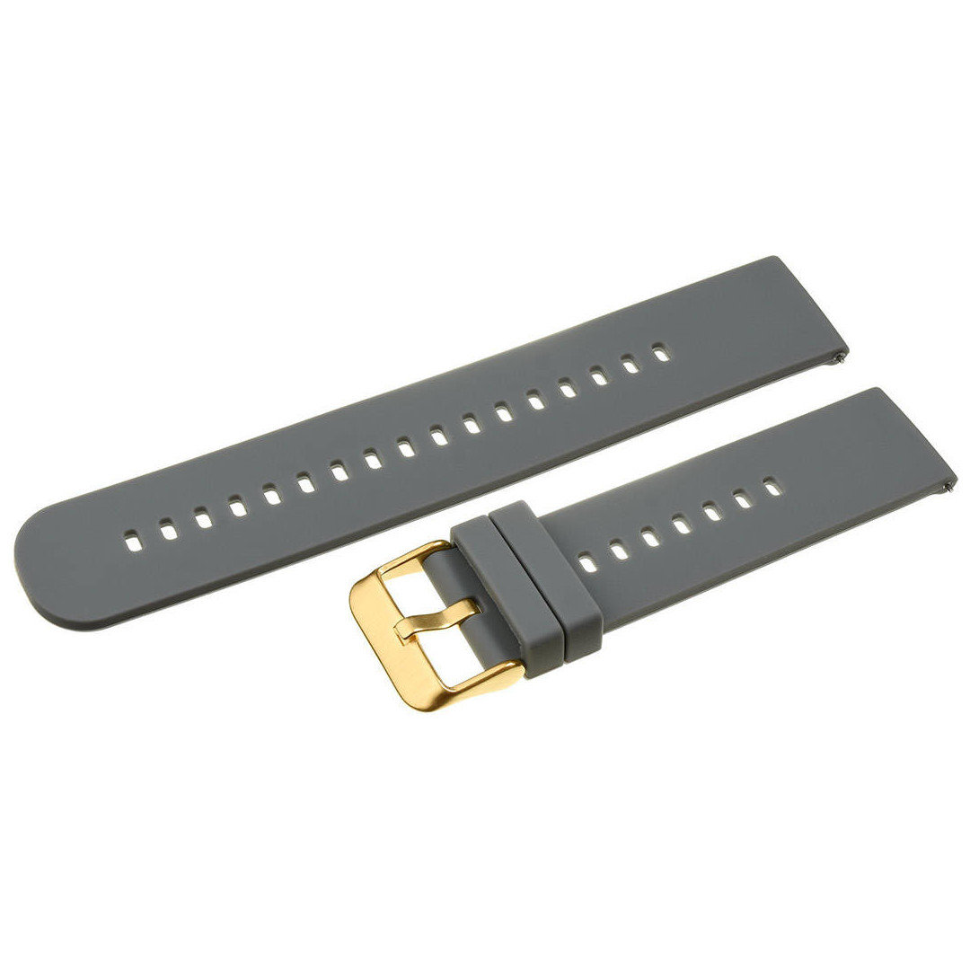 U27 rubber watch strap - dark gray/gold - 22mm