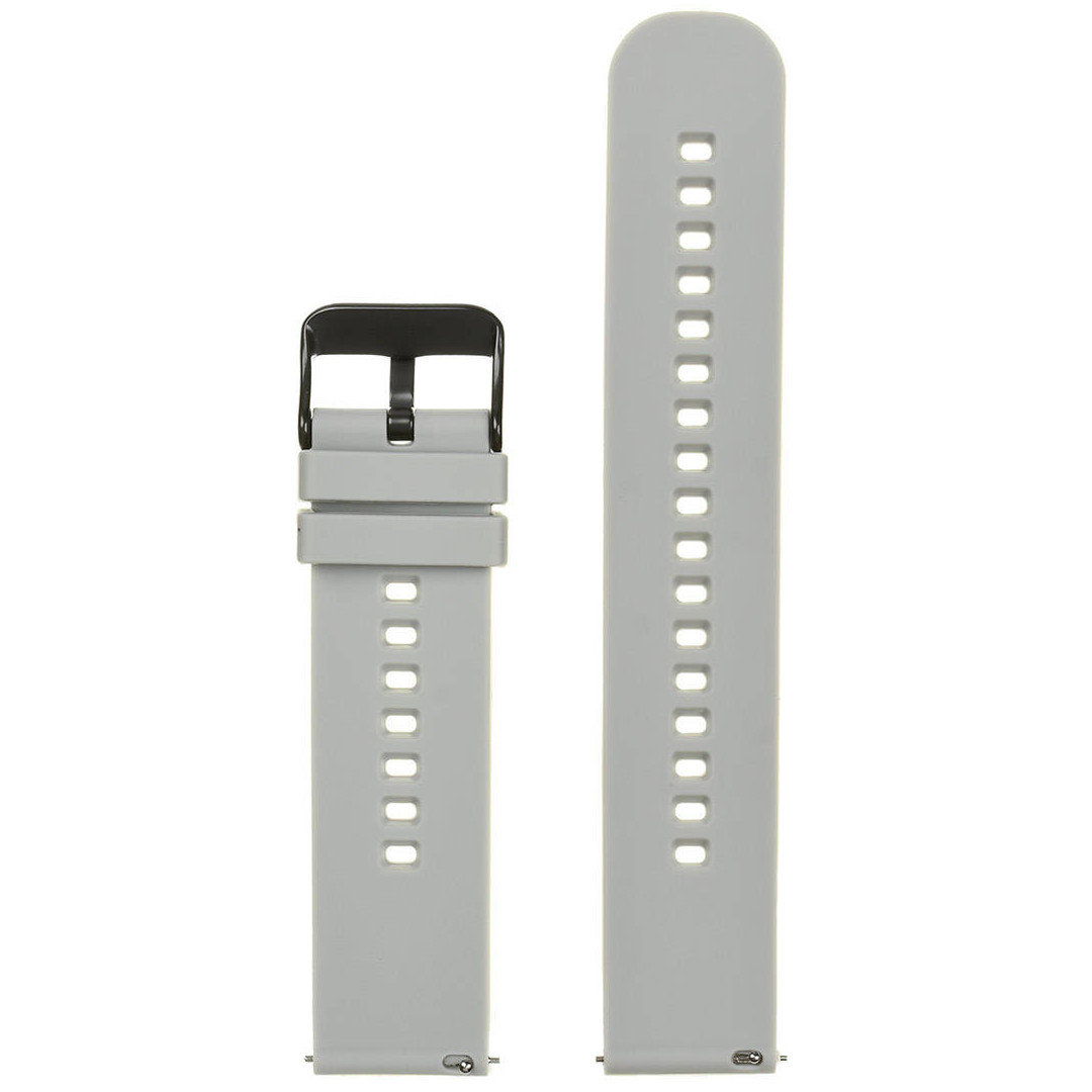 U27 rubber watch strap - light gray/black - 18mm