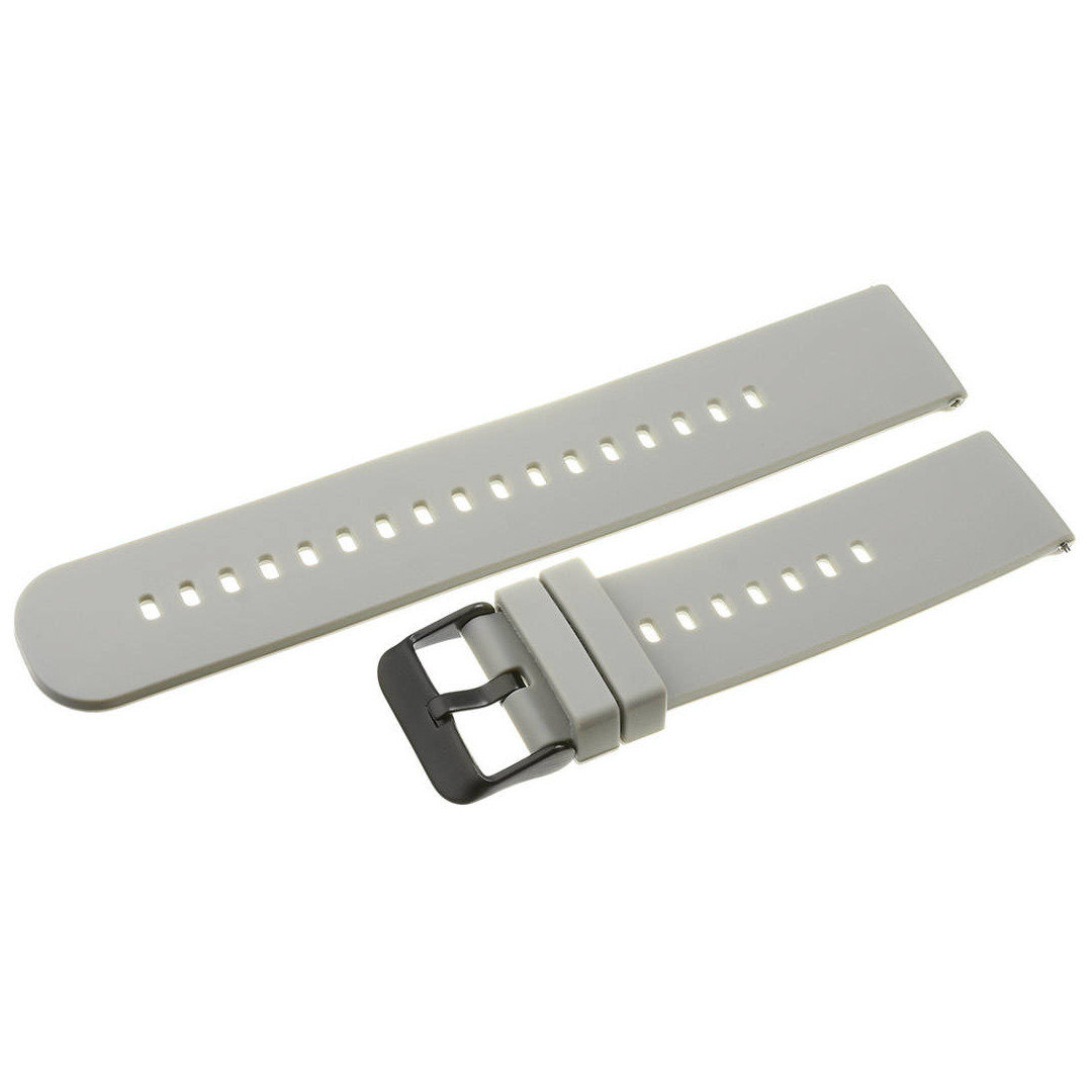 U27 rubber watch strap - light gray/black - 20mm