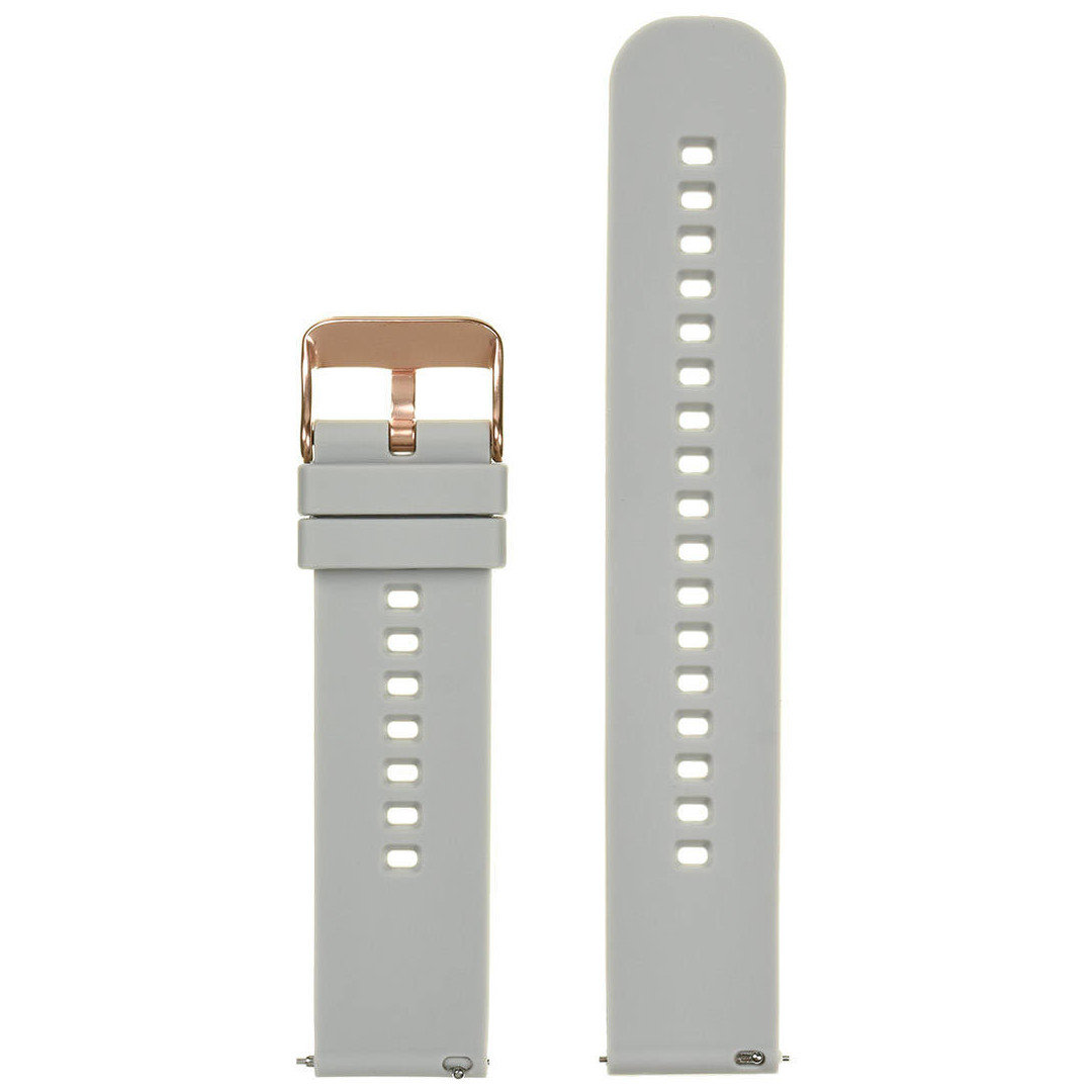 U27 rubber watch strap - light gray/rosegold - 18mm