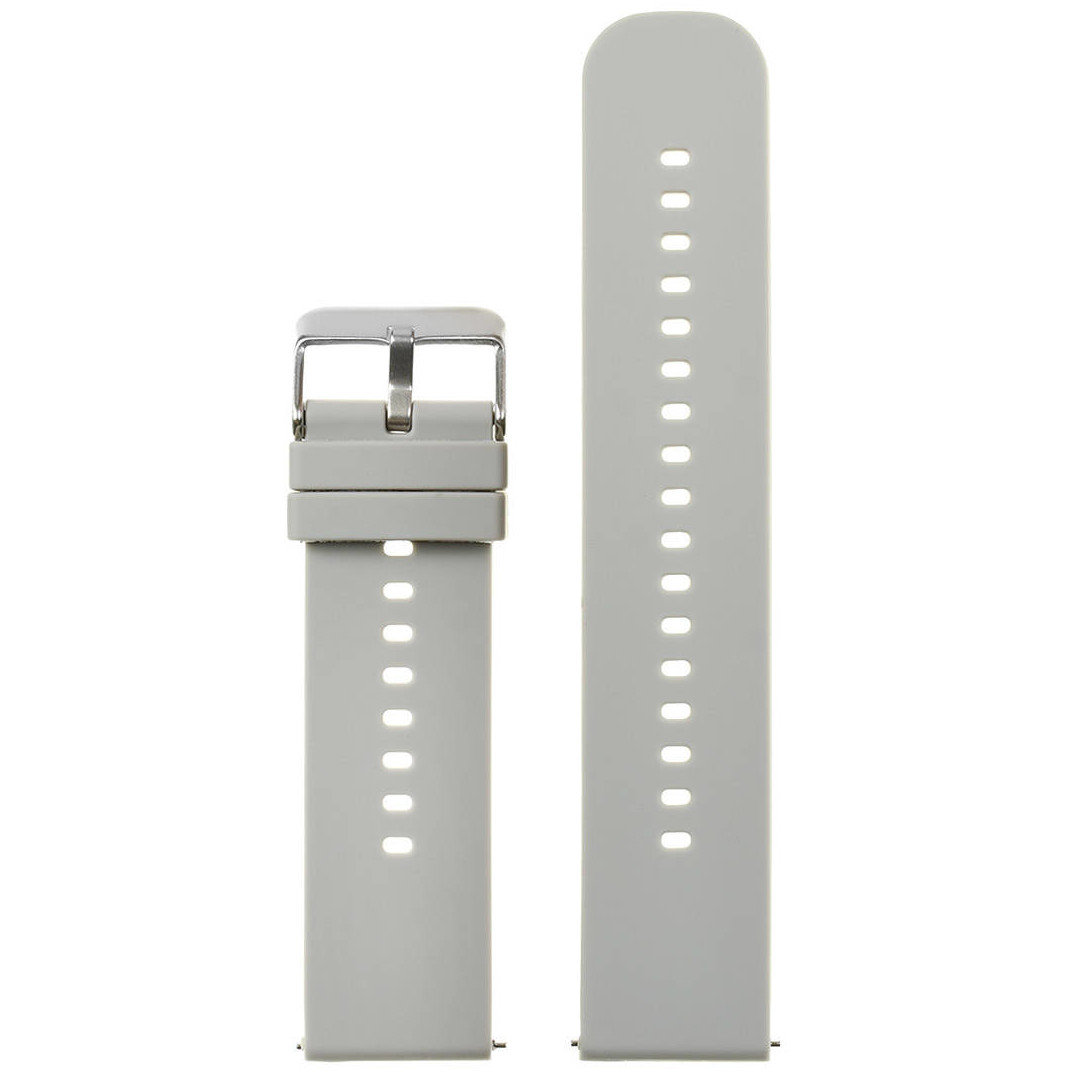 U27 rubber watch strap - light gray/silver - 18mm