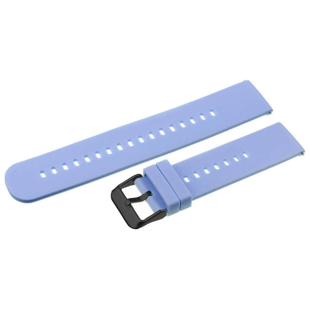 U27 rubber watch strap - light purple/black - 18mm