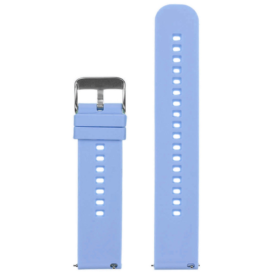 U27 rubber watch strap - light purple/silver - 20mm