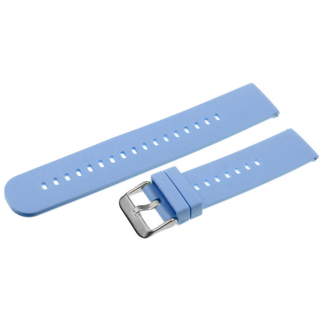 U27 rubber watch strap - light purple/silver - 20mm