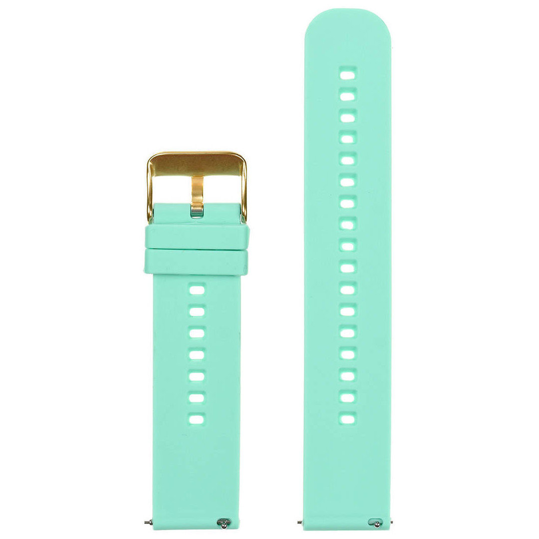 U27 rubber watch strap - mint/gold - 18mm